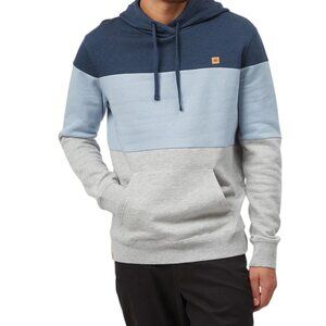 TENTREE Blue/Grey Colorblock TreeFleece Reynard Hoodie Sustainable Soft Pullover